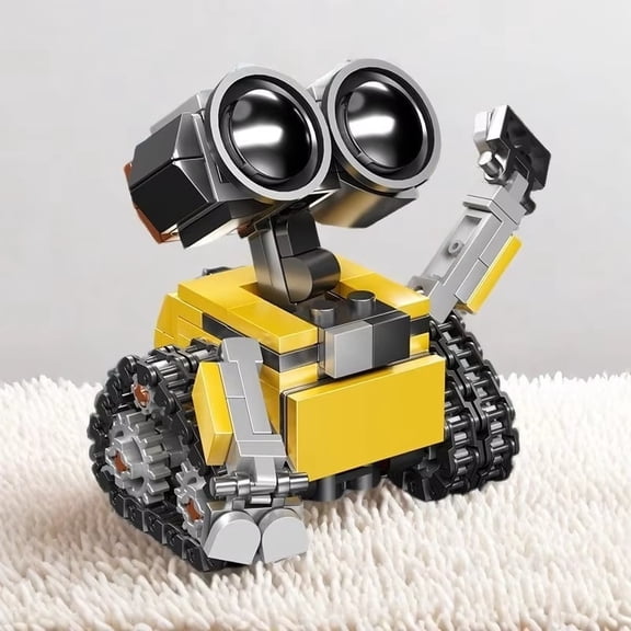 Wall.E Eve Small Particle Robot Assembly Model Kit Action Figure Boy Educational Toy Buildable Collectible No Special Effects