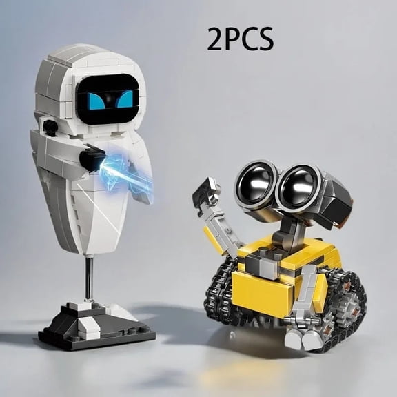 Wall.E Eve Small Particle Robot Assembly Model Kit Action Figure Educational Toy Buildable Collectible No Special Effects