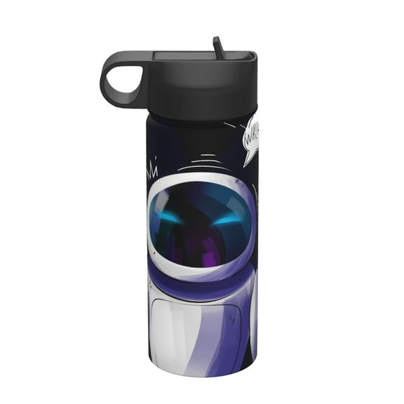 Wall-E Insulated Water Bottle, 18oz Vacuum Stainless Steel Sports Kettle With Straw Lid, Leakproof Drinking Thermos Cup For Outdoor Gym Travel