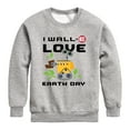 thumbnail image 1 of Wall-E - Love Earth Day - Toddler And Youth Crewneck Fleece Sweatshirt, 1 of 4