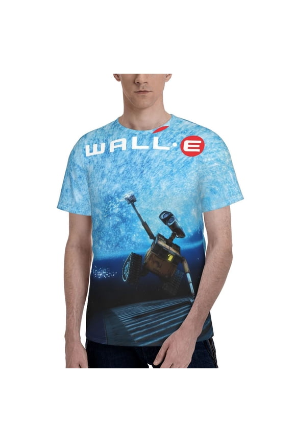 Wall-E Men's T Shirt Summer Casual Fashion Unisex Short Sleeve Graphic Crew Neck Tees Tops
