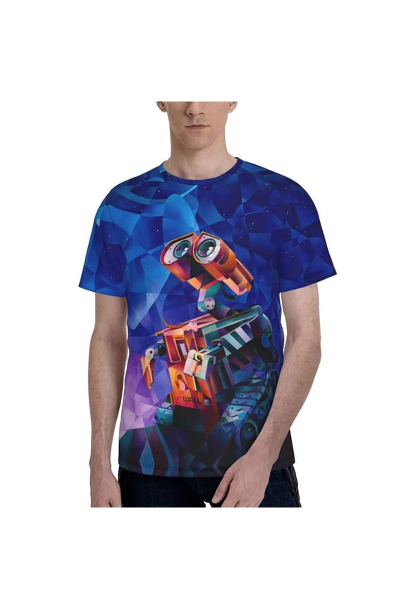 Wall-E Men's T Shirt Summer Casual Fashion Unisex Short Sleeve Graphic Crew Neck Tees Tops