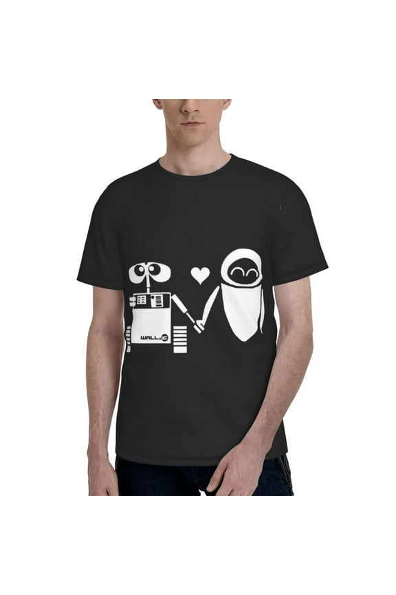 Wall-E Men's T Shirt Summer Casual Fashion Unisex Short Sleeve Graphic Crew Neck Tees Tops