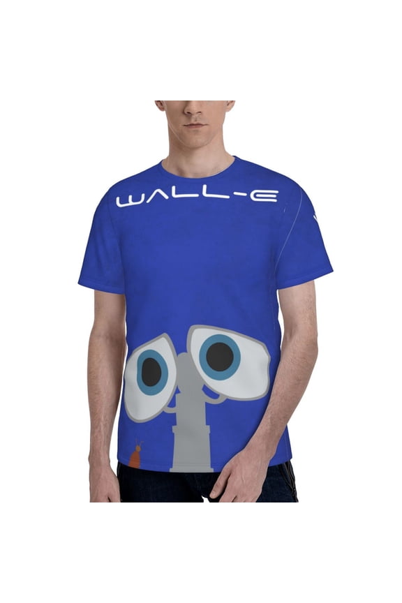 Wall-E Men's T Shirt Summer Casual Fashion Unisex Short Sleeve Graphic Crew Neck Tees Tops