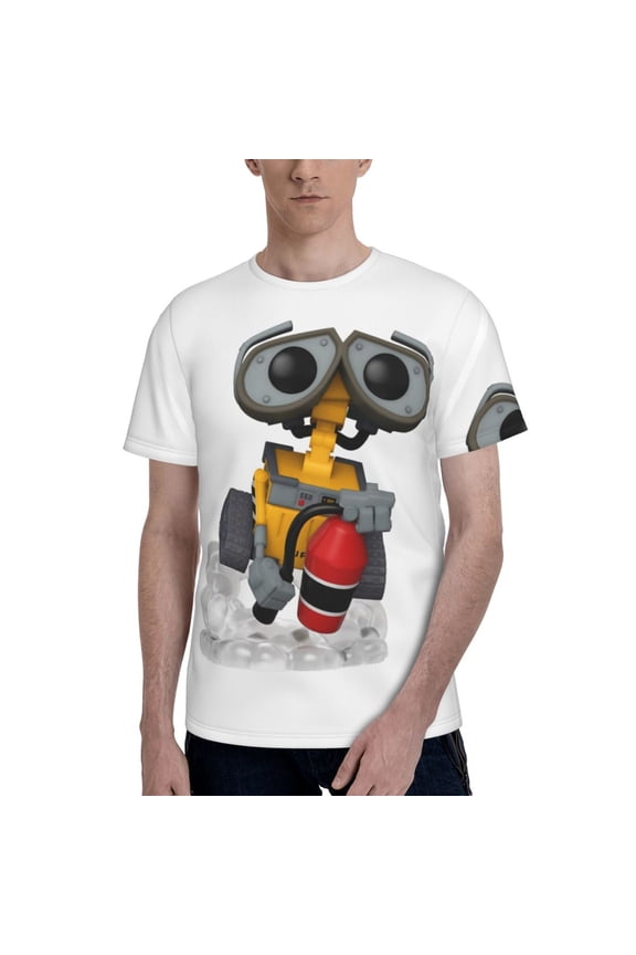Wall-E Men's T Shirt Summer Casual Fashion Unisex Short Sleeve Graphic Crew Neck Tees Tops
