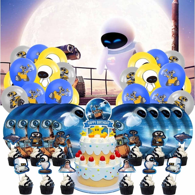 Wall E Party Supplies Set Balloons Decorations Birthday Plates Cake ...