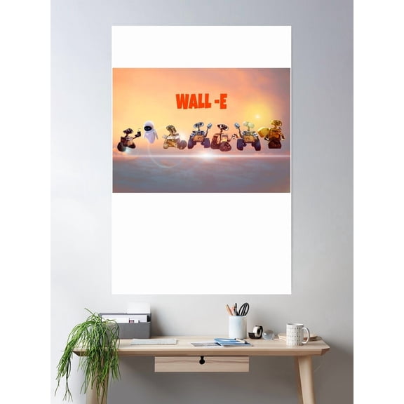 Wall E Poster Wall Art, Modern Wall Decor For Living Room Bedroom, 8x12 UNFRAMED