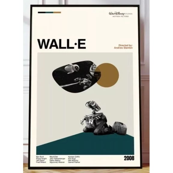 Wall-E Poster Wall E Print Andrew Stanton Film Midcentury Modern Art Home Decor Office Wall Art