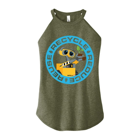Wall-E - Recycle, Reuse, Reduce - Juniors High Neck Tank Top