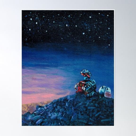 Wall-E Repainted Poster Wall Art, Modern Wall Decor, 8x12 UNFRAMED