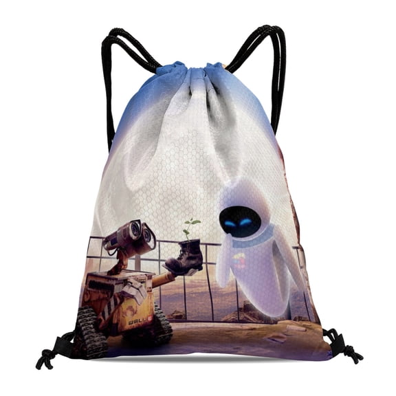 Wall E Waterproof Drawstring Sack:Perfect for fitness, hiking, swimming, travel, beach, and shopping, sized at 15.7*17.7 inches.