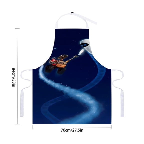 Wall E apron with pockets and waterproof features, adjustable for adult kitchen cooking, perfect for drawing and craftsfor 33" x 28"70X84cm).