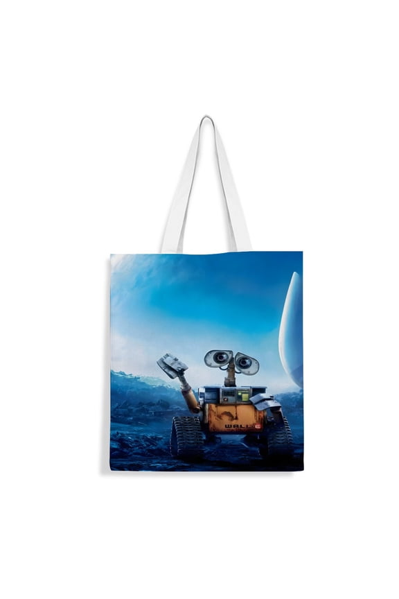 Wall E canvas Tote Bag handbag: Fashionable and functional tote for women, excellent for groceries and shopping trips, featuring an inner zipper, size 13.8 x 15.8 inches (35x40cm).