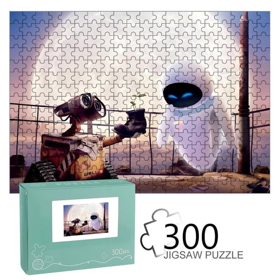 Wall E-themed Wooden jigsaw Puzzle for home Decoration or gift for fans friend,family.300pc