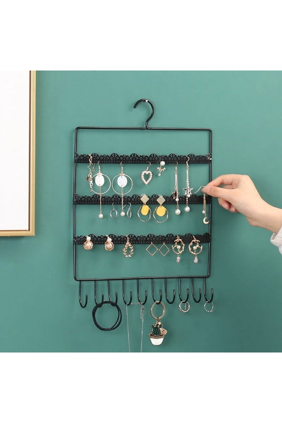 Wall Earring Jewelry Organizer Hanging Holder Necklace Display Stand Rack R BIAL