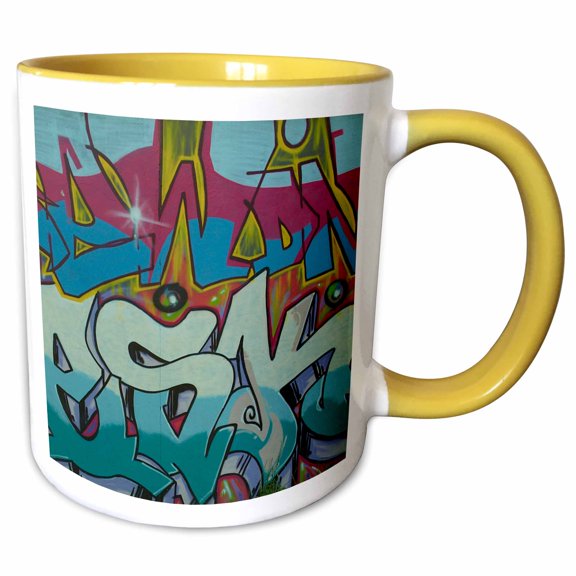 3drose, Wall Element, 11oz Two-tone Yellow Mug