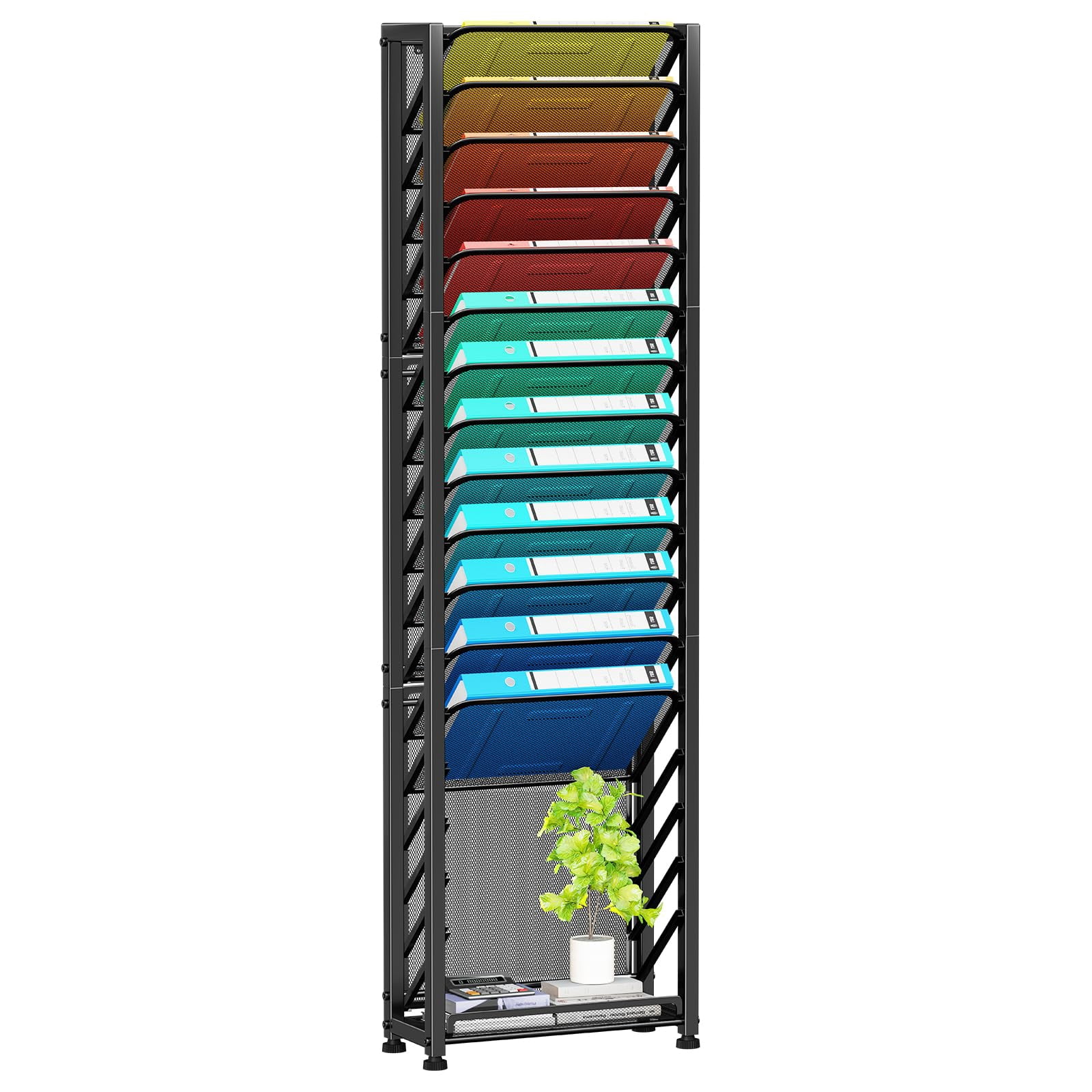 Wall File Organizer, Mesh Vertical Hanging File Holder, Desktop Metal ...