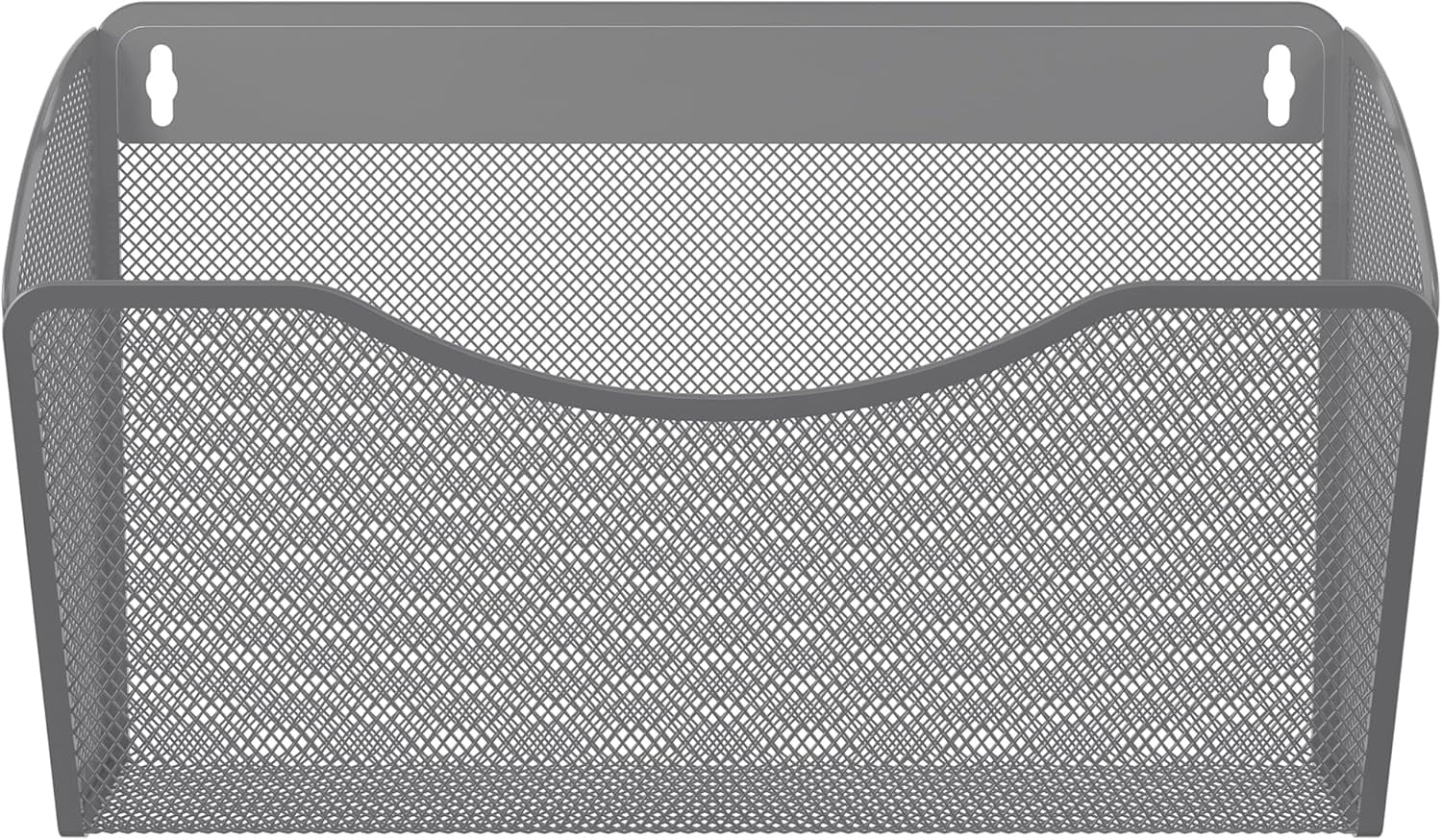 Wall File Organizer, Metal Mesh Hanging File Folder Holder for Letter/A4 Size Folders, Vertical Wall Mount Mail Sorter for Office Paperwork, Classroom, Silver