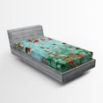 thumbnail image 1 of Wall Fitted Sheet, Fragment of Brickwork Close-up Photograph Old Damaged Dramatic Wrecked Grunge Texture, Soft Decorative Fabric Bedding, Twin XL Size, Red Teal, by Ambesonne, 1 of 2