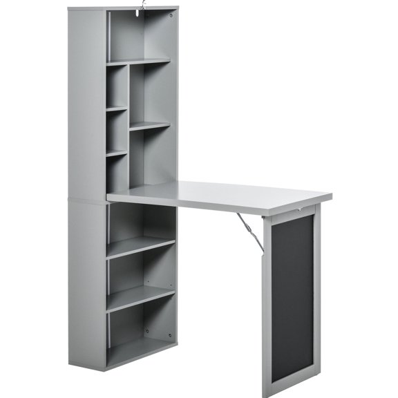 Wall - Fixed Desk with Adjustable Shelf Levels / Customize Your Storage