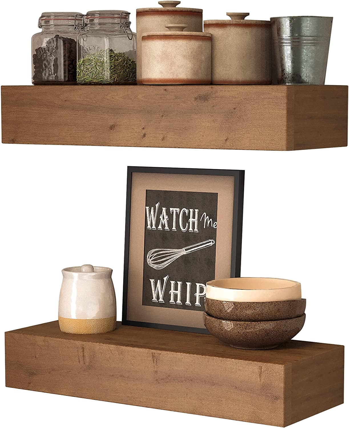 Wall Floating Shelves, Rustic Wood Wall Shelf Handmade - Wooden Shelves ...