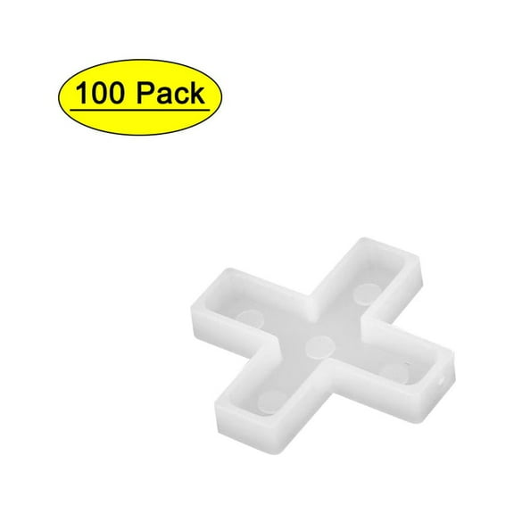 Wall Floor Ceramic Tile Plastic Cross Spacer 8mm White 100Pcs