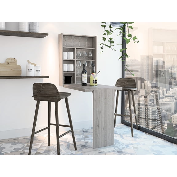 Wall - Foldable Table with Different - Size Shelves / Practical Storage in Any Space