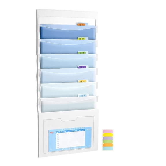 Wall Folding File Bag 6 Pocket Expandable Sorting Case Letter Size Document Organiser Bag For School