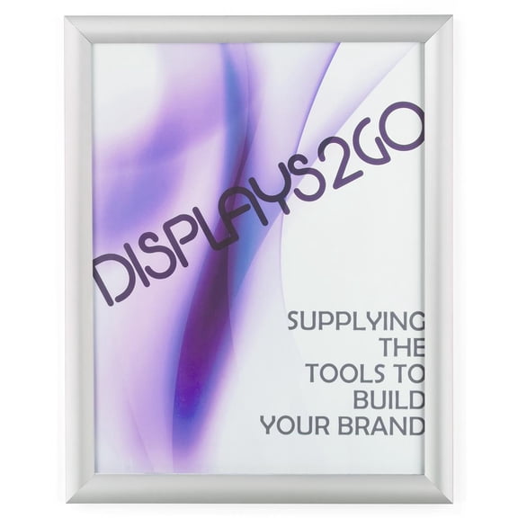 Wall Frame for 22 x 28 Images Silver Satin Aluminum Snap Open Sign Holder  Quick Clip Poster Display Uses Hinges for Frontloading Design (QCX45SLV28)