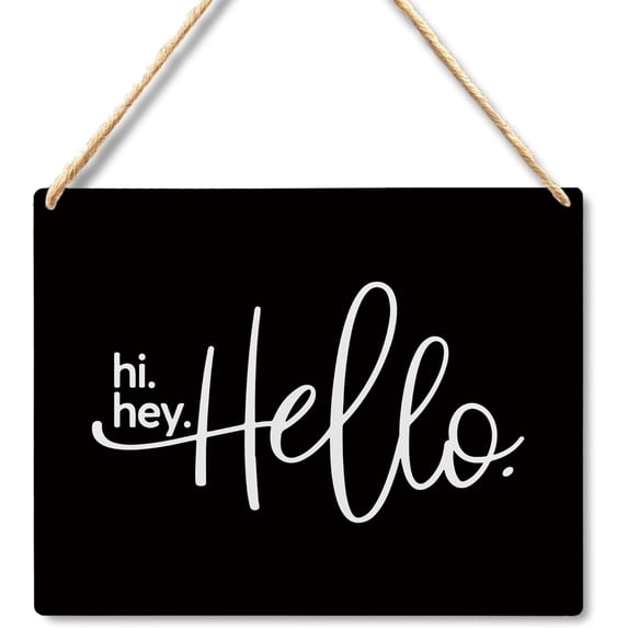 Hello Fun Sign Wall Gable Welcome Sign for Front Door Hello Sign, Hi Hey Hello Hanging ...