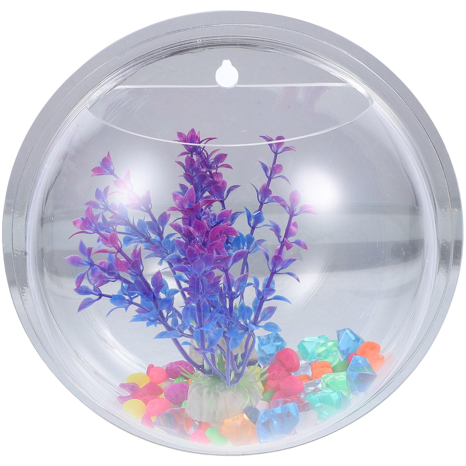 Wall Goldfish Bowl Acrylic Vase Plant Decor Bowls for Betta Planter ...