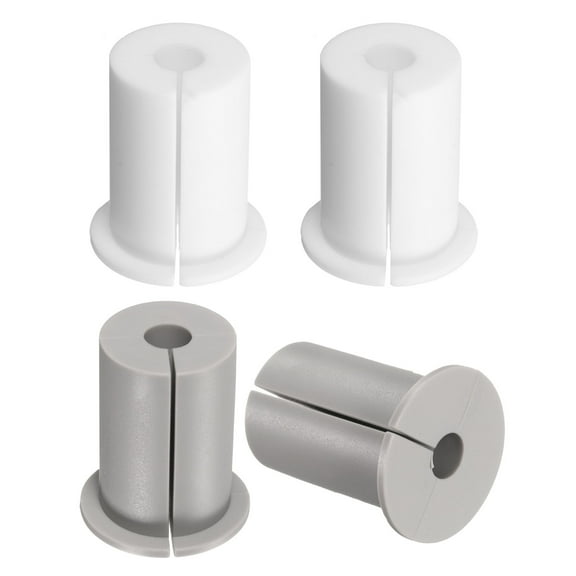 Wall Grommets for Cables 1", 4 Pcs Cable Routing Kit Silicone Hole Grommet Feed Through Bushing for Ethernet Accessories with 8.5mm Hole, White Gray