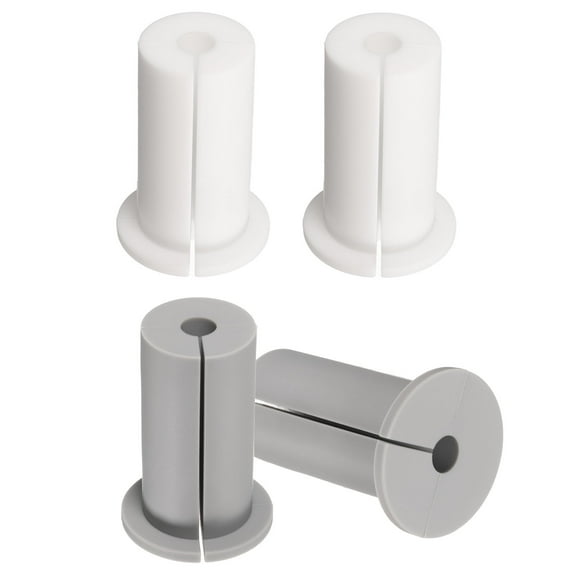 Wall Grommets for Cables 1", 4 Pcs Cable Routing Kit Silicone Hole Grommet Feed Through Bushing for Ethernet Accessories with 8mm Hole, White Gray
