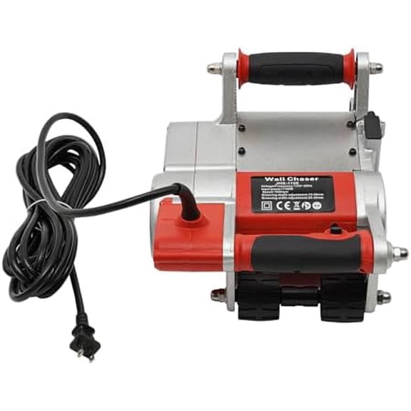 Wall Groove Concrete Cutter Slotting Machine 1100W, Adjustable Depth 15-30mm, 1600 RPM, Handheld Electric Floor Wall Chaser Brick Cement,Cutting Slotting Tool, for Hollow Bricks, Foam, Aerated Bricks