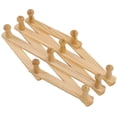 thumbnail image 1 of GIXUSIL Wall Hanger: Wooden Coat Rack Wall Mounted, Hat Racks for Baseball Caps, Mug Rack, 10 Peg Hooks, Natural, 1 of 6