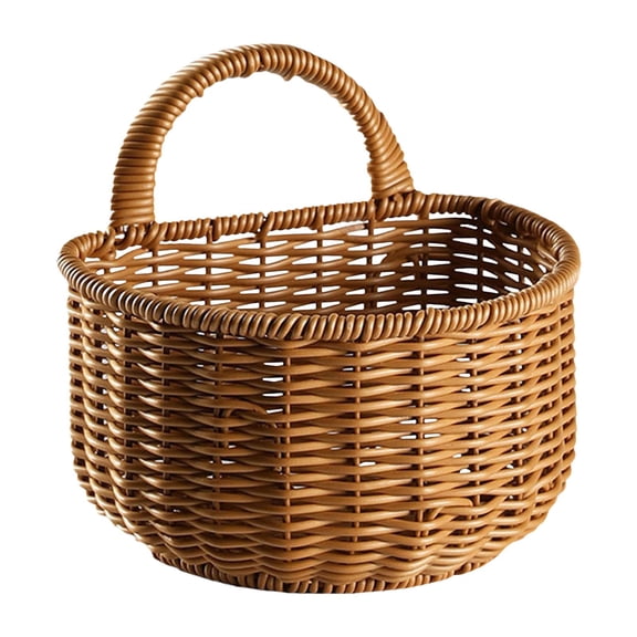 Wall Hanging Baskets Fruit Baskets Bin Container with Handle Kitchen Storage Basket Decorative for Potato Sundries Restaurant Bathroom Porch 17cmx13cmx15cm