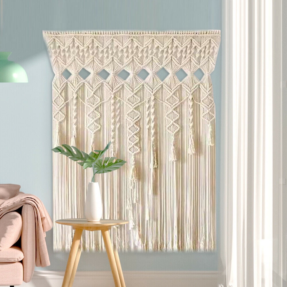 Wall Hanging Boho Macrame Cotton Hand Woven Wall Tapestry Large Wedding Decor Wall Hanging Boho Macrame Cotton Hand Woven Wall Tapestry Large Wedding Decor Hand Woven Macrame Wall Hanging