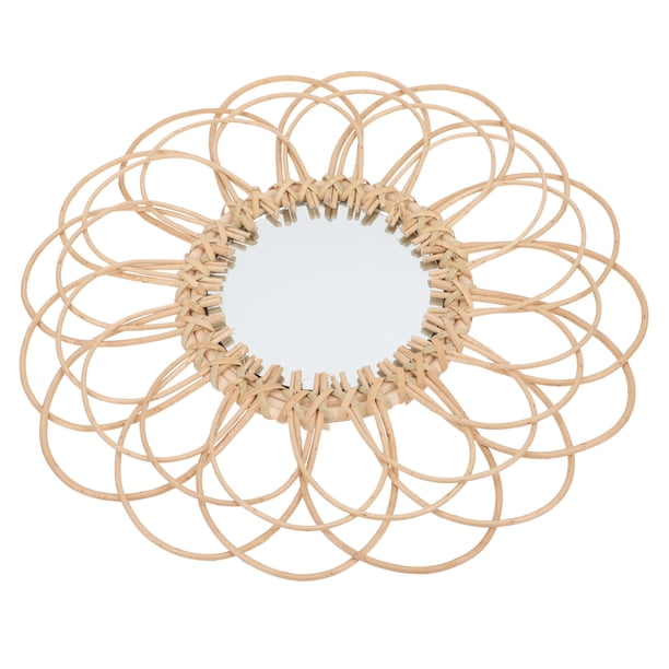 Wall Hanging Braided Mirror Rattan Bedroom Bathroom - Walmart Business ...