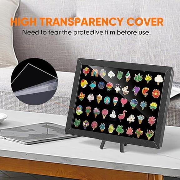 Wall Hanging Brooch Jewelry Organizer, Enamel Lapel Pin Display Case Panels, Easy to Install Collection Storage Holder Pages Board Pieces for Pin Folio Display Stand