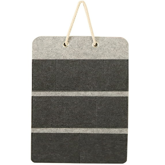 FELTECHELECTR Multifunctional Hanging Storage Bags Black Felt 1Set 20.5x15.4in