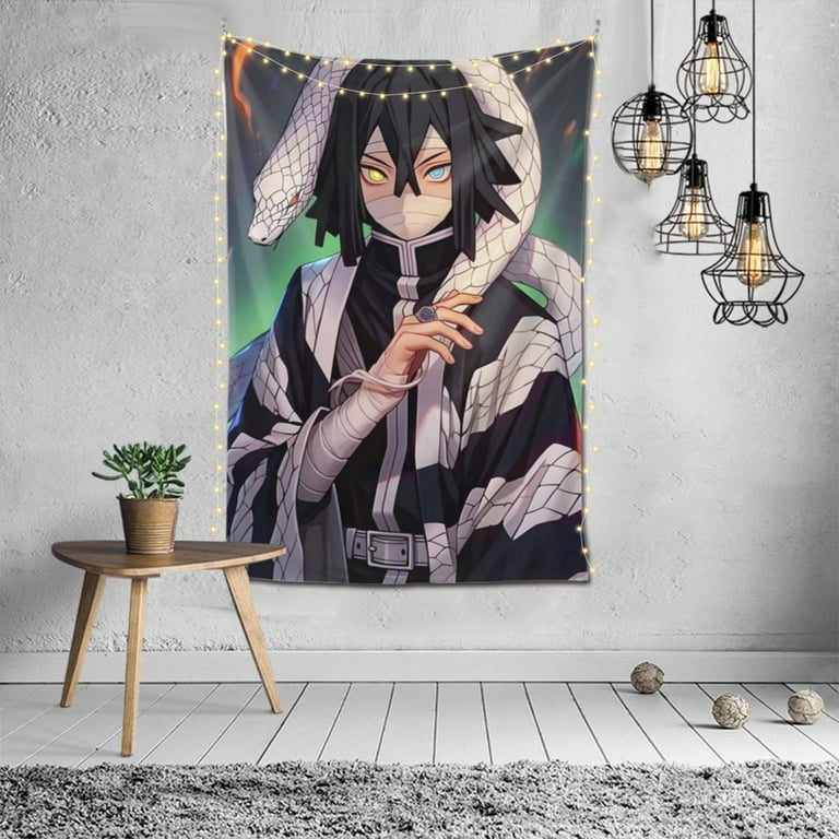 Wall Hanging Decoration Tapestry, Demon Slayer Iguro Obanai Art