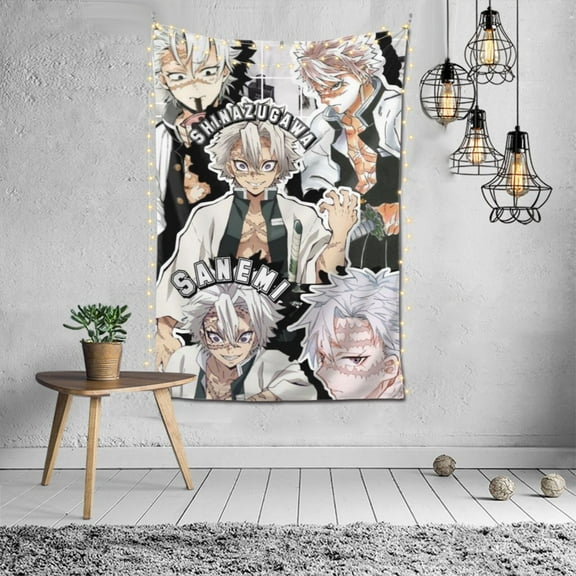 Wall Hanging Decoration Tapestry, Demon Slayer Shinazugawa Sanemi Art Poster for Living Room Home Decor tapestry 60x40in