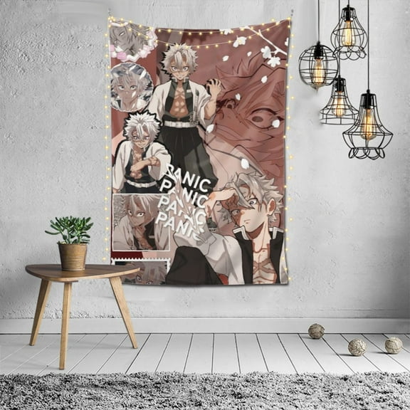 Wall Hanging Decoration Tapestry, Demon Slayer Shinazugawa Sanemi Art Poster for Living Room Home Decor tapestry 60x40in