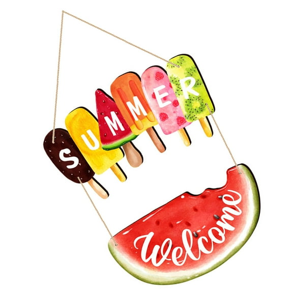 Wall Hanging Decorative Sign Summer Door Rustic Bling Bedroom Decore Decorations for Wooden Welcome Signs Outside