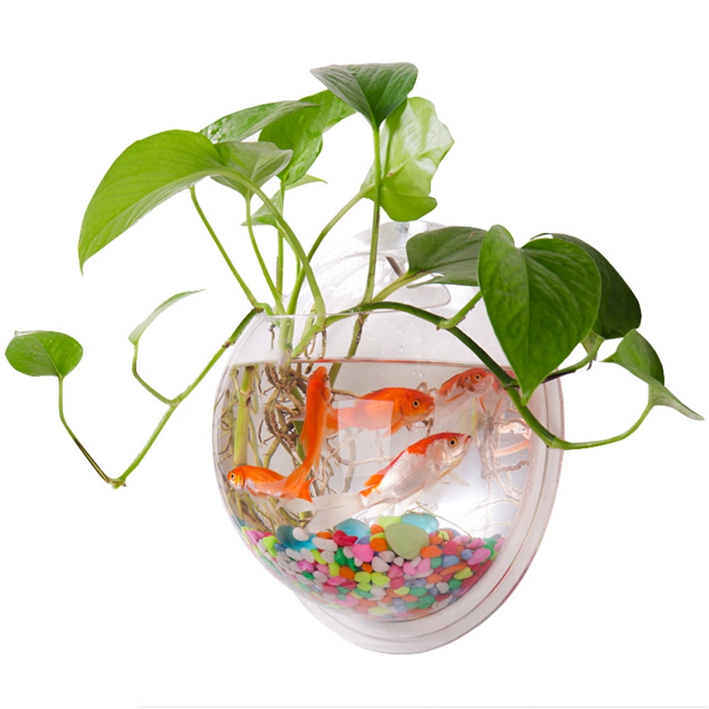 Wall Hanging Fish Tank Acrylic Fish Bowl Hanging Decorative Container