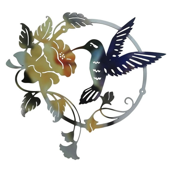 Wall Hanging Garden Wall Decor Outdoor Fence Art Patio Sculptures Hanging Decorations for Yard Porch Living Room Bedroom Yellow