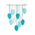 Wall Hanging Leaves Boho Wall Decor with Wood Stick Bead Cotton Thread