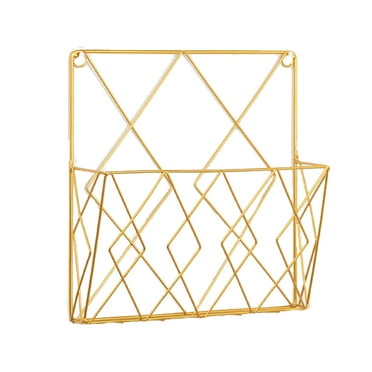 Wall Hanging Magazine Holder Rack Mail Letter File Metal Organizer for Case for