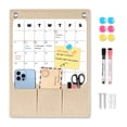 thumbnail image 1 of DOLLAR BOSS Mail Organizer with Whiteboard, Wall Mounted Mail and Keys Organizer Calendar Monthly Whiteboard with Multiple Pocket Organizer, Easy to Write & Clean, for Wall Home Office, Beige, 1 of 8