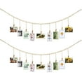 thumbnail image 1 of Wall Hanging Photo Display with Wooden Beads Garland 4 Feet Boho Collage Picture Frame DIY Picture Photo Frame Set with 9 Wood Clips for Rustic Country Home, Office Nursery Room Decoration(2 Pieces), 1 of 6